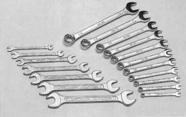 Виды гаечных ключей, размеры и область применения инструмента