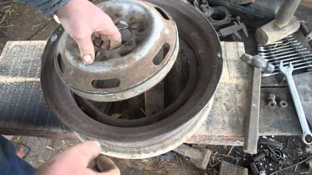 Печка из автомобильных колесных дисков своими руками в домашних условиях: для барбекю и для казана