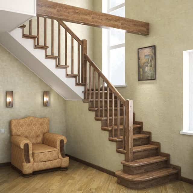 Деревянные лестницы для дома металл